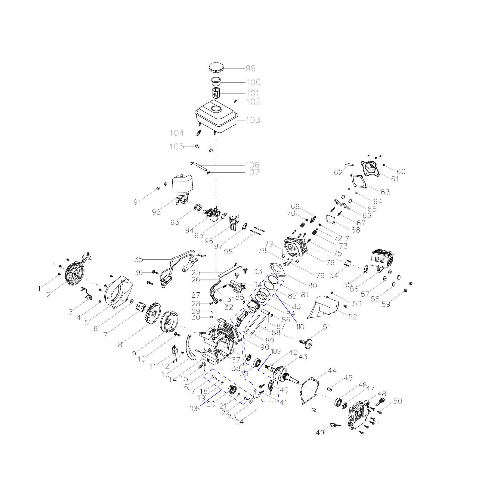 Мотоблок бензиновый усиленный МТУ-350